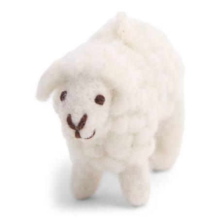 Felted Wool Mini Sheep Ornament