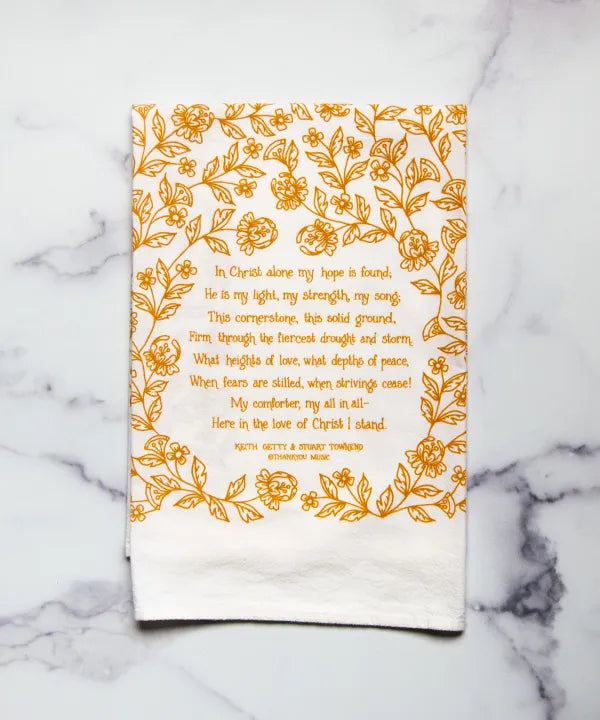 In Christ Along Hymn Tea Towel