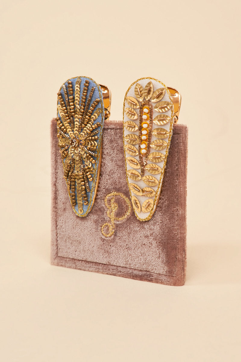 Hair Clips Jewelled (Pack of 2)