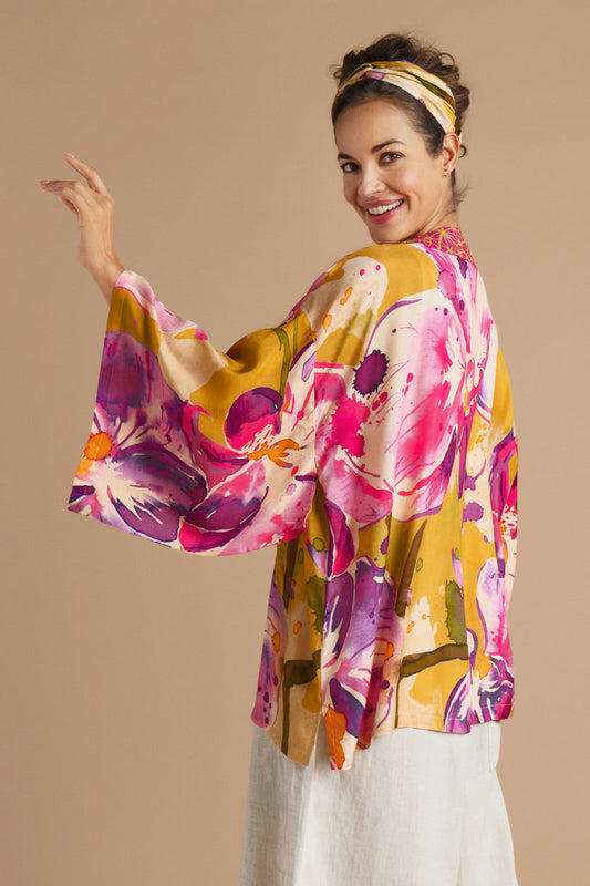 Kimono Mustard Orchid Jacket
