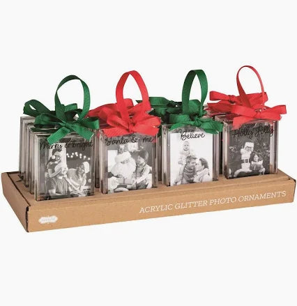 Christmas Glitter Photo Ornament