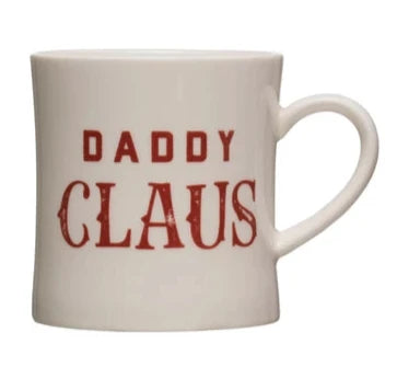 Stoneware Mug, 2 Styles "Mommy/Daddy Claus"