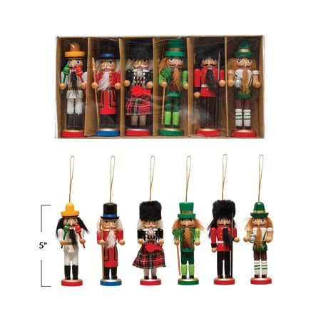 Ornament - Wood - Nutcracker (Set of 6)