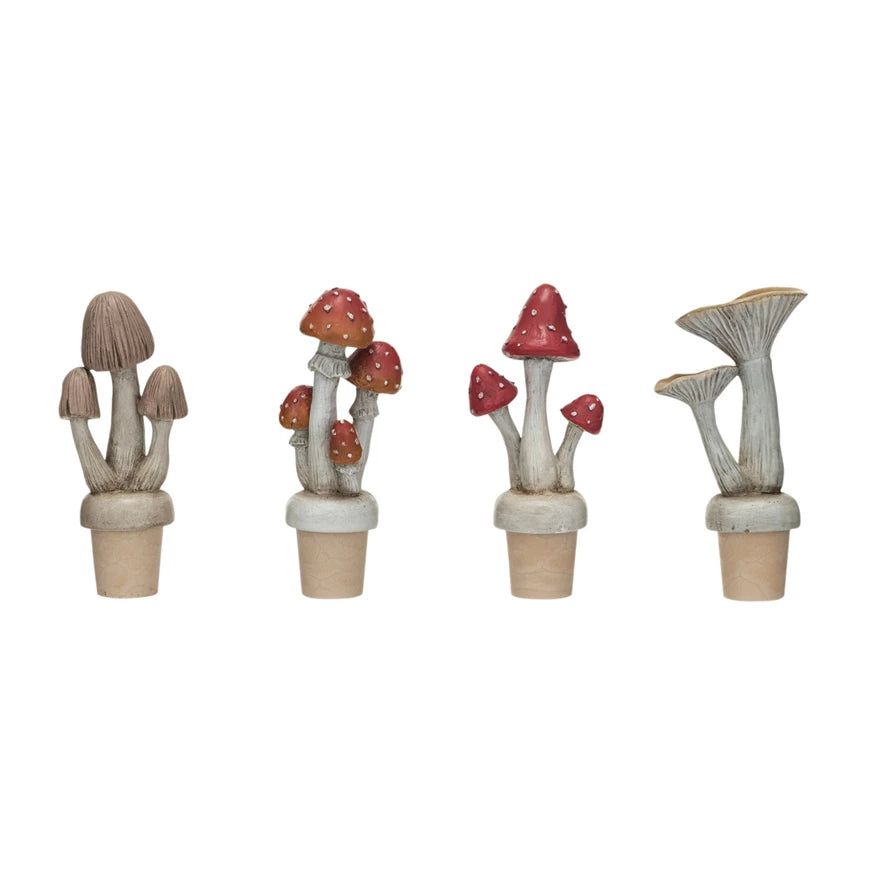 Mushroom Bottle Stopper, 4 Styles to choose from