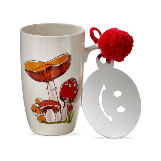 mushroom mug & stencil set