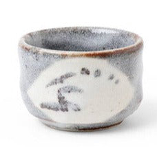 Sake Cup 2.5 oz. Gray/White
