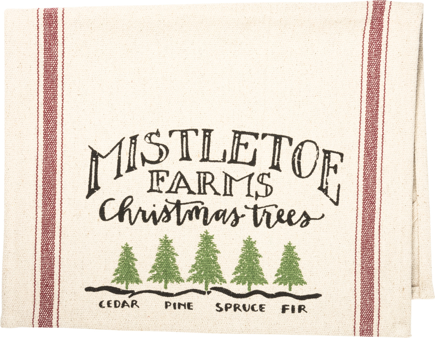 Dish Towel - Kitchen Towel - Mistletoe Farms Christmas Trees