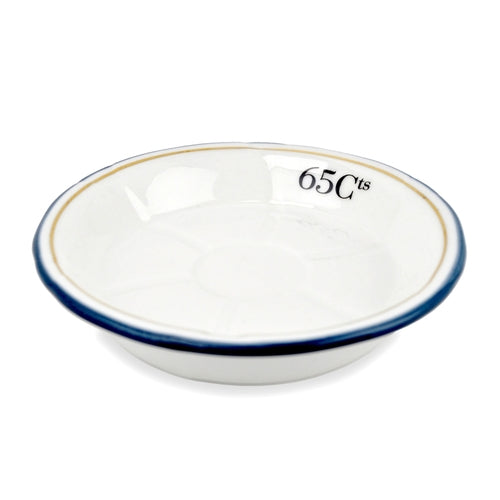 Porcelain Absinthe Coaster/Saucer, 65Cts, Blue/Gold