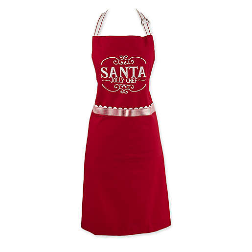Santa Claus Apron in Red/White