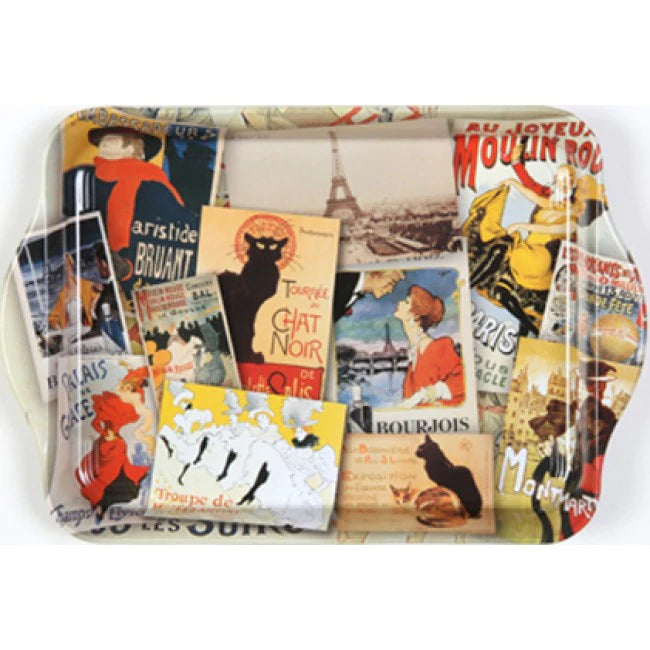 Tin Tray 8 1/3 in. Paris Patchwork