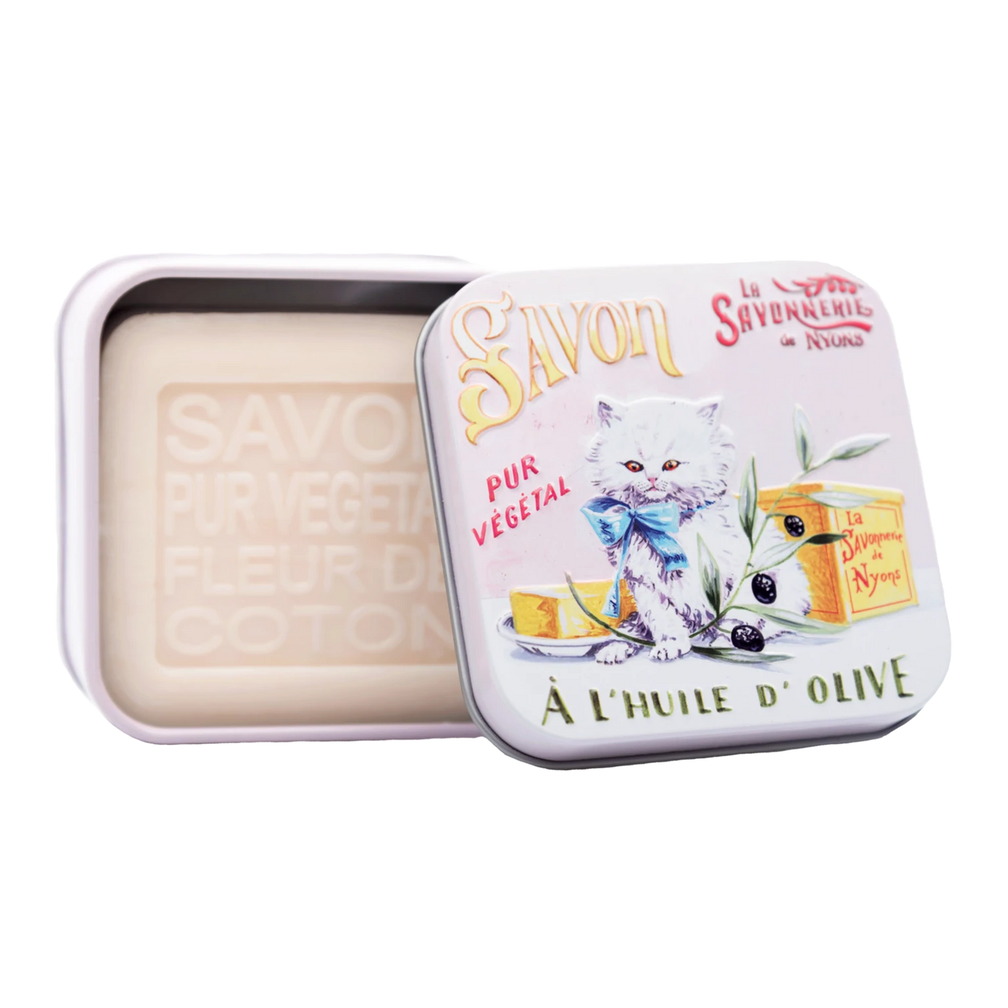 100g Soap in Tin Box  Savon de Coton