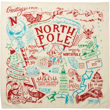 Kitchen Towel - North Pole Kitchen Towel