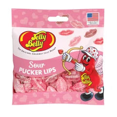 JELLY BELLY SOUR PUCKER UP LIPS 2.8 OZ PEG BAG