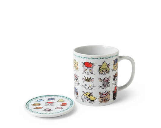 Mug Cats in Hats Mug with Lid