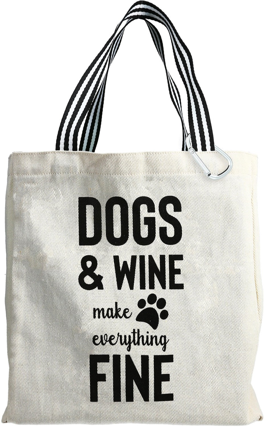 Twill Gift Bag Dogs & Wine - 100% Cotton
