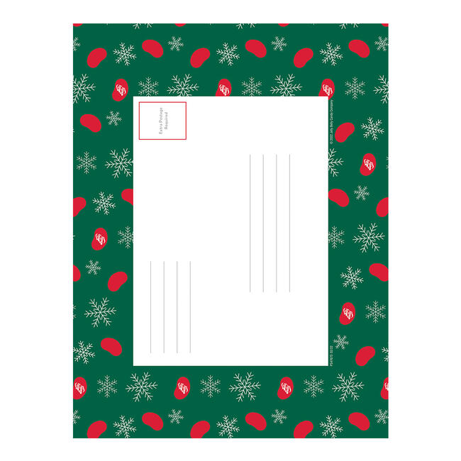 JELLY BELLY CHRISTMAS SNOW GLOBE 1 OZ GREETING CARD BOX