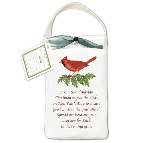 Bird Seed Bag -  Holiday Good Luck Tote