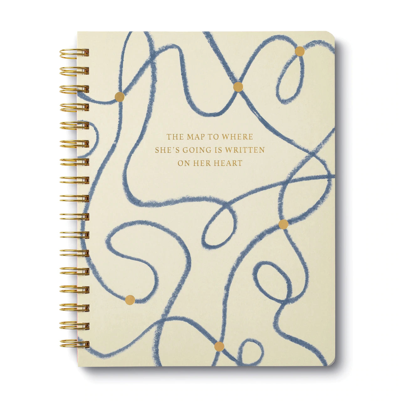 Notebook " THE MAP TO WHERE SHE’S GOING IS WRITTEN ON HER HEART"