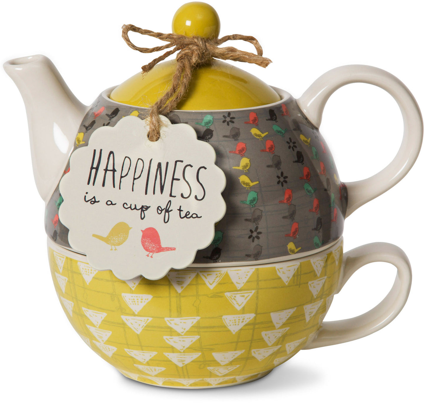 Happiness Time for Tea - 15 oz. Teapot & 8 oz Cup