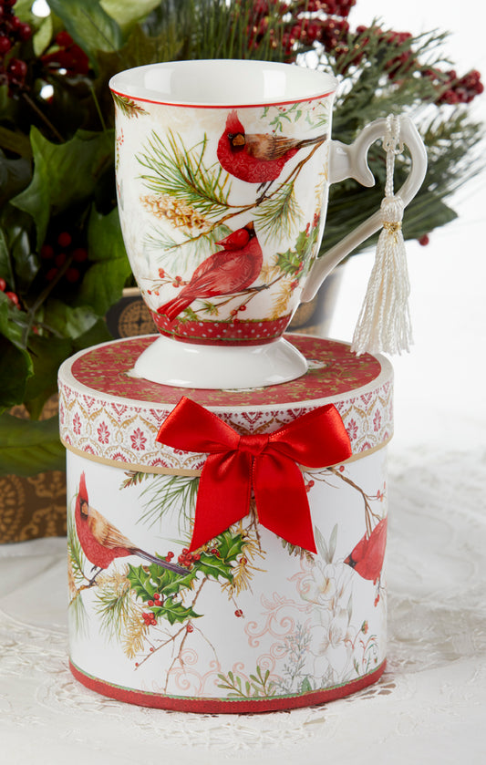 Porcelain Mug in Gift Box, Cardinal