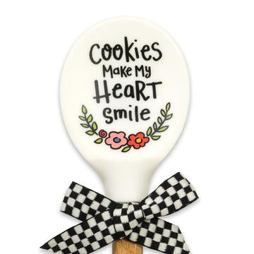 Silicone Head Spoon - Cookies Make My Heart Smile