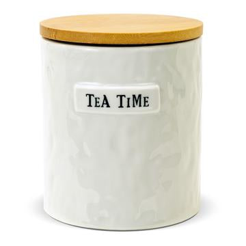 Tea Caddy with Lid Round