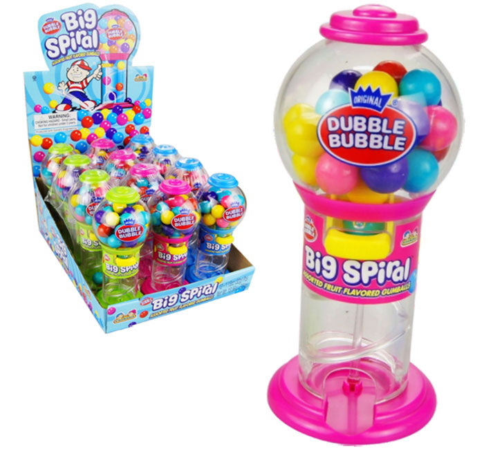 Dubble Bubble Big Spiral Mini Gumball Machine
