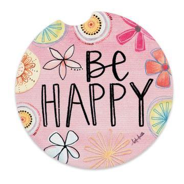 Be Happy Car Coaster