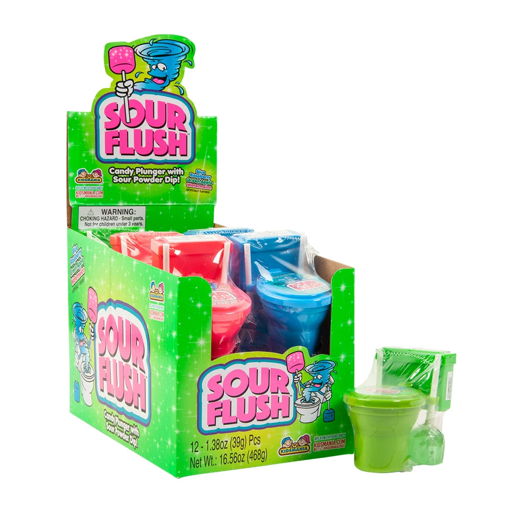 Sour Flush Candy Plunger Lollipop