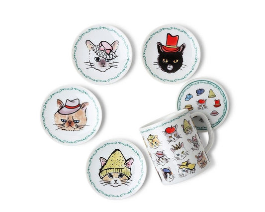 Cats in Hats Coaster