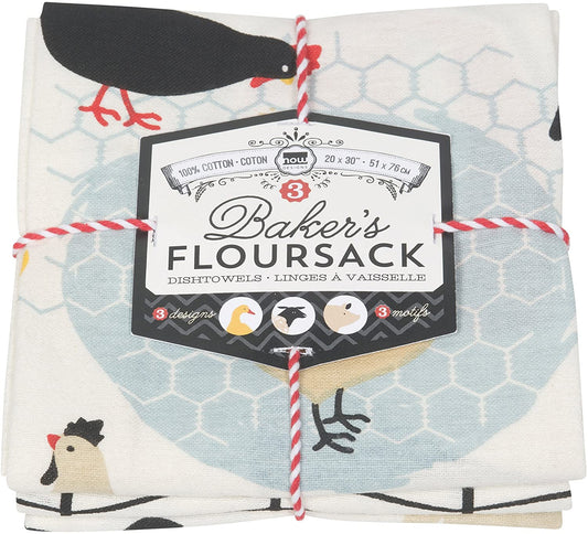 Dish Towel - Bakers Floursack - (Set of 3)