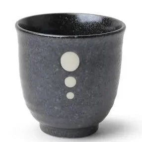 Teacup-Satin Black White Dots Teacup