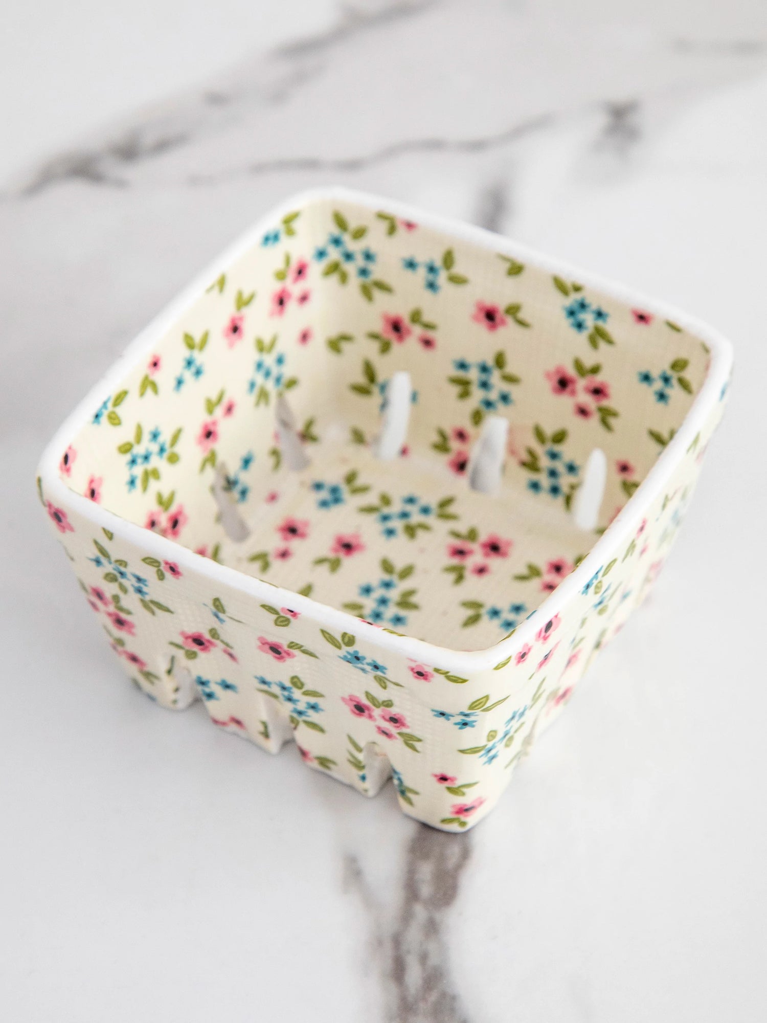 Floral Ceramic Berry Basket by Anthropologie