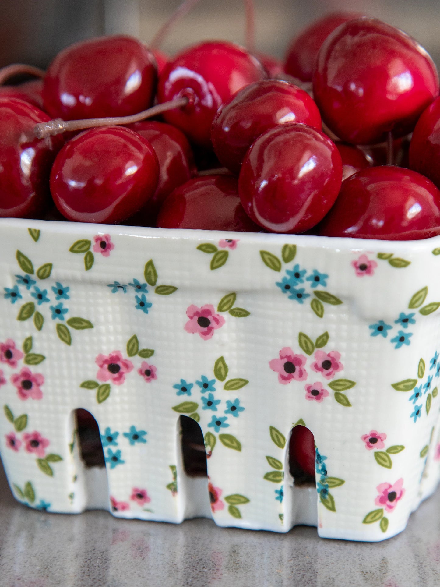 Berry Colander Strainer Bowl with Pattern