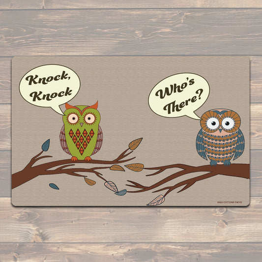 Door Mat - Knock Knock Owl Felt