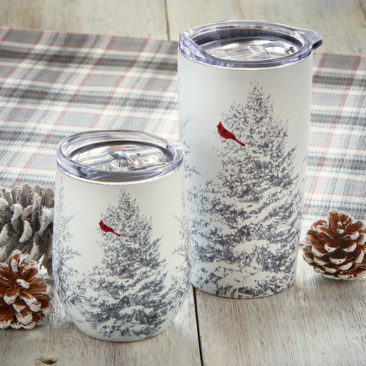 Mug -winter sketches tree 12 oz stainless steel tumbler