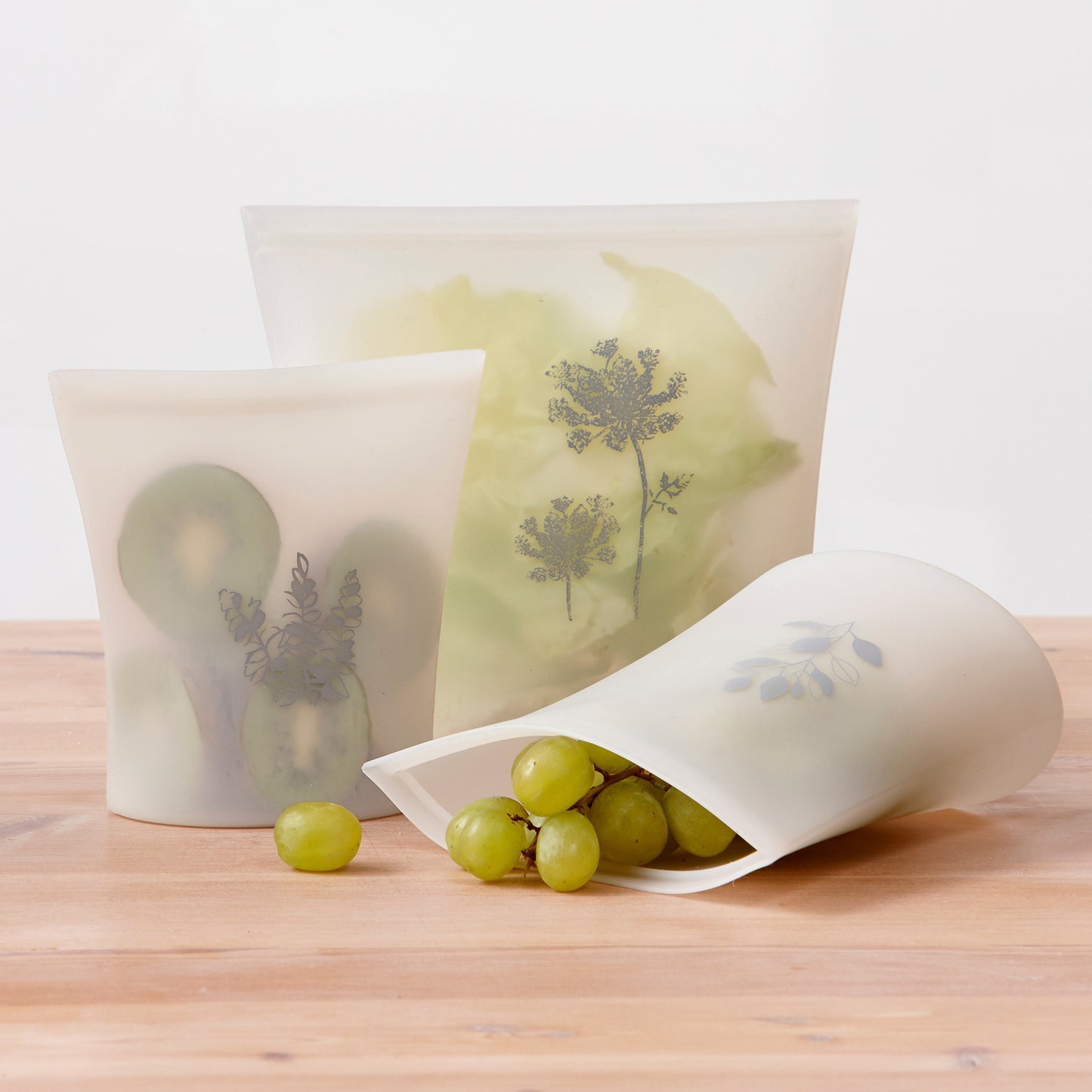 Silicone Storage Bags, Set of 3