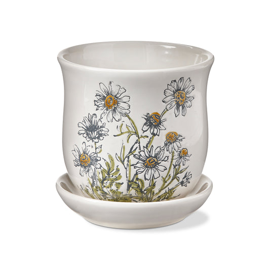 Planter with Saucer - Chamomile