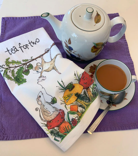 Dish Towel Tea Cup and Saucy (Give a Fig)