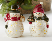 Flake Snowman Porcelain LED