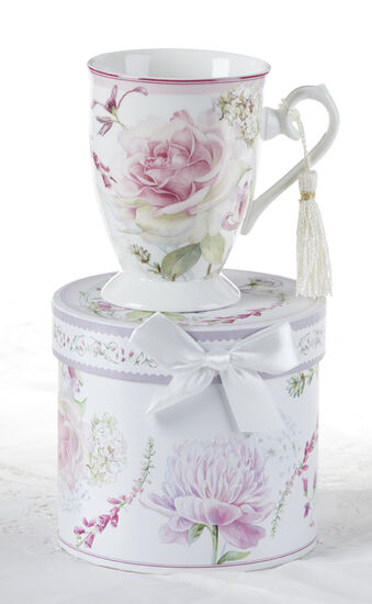 Mug - 4.6" Porcelain Mug in Gift Box, Moon Rose SKU: 8157-6