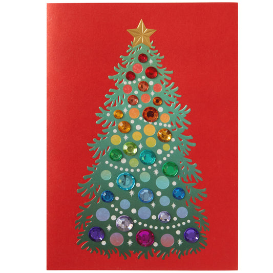 Cards MULTI-COLORED GEM TREE Niquead