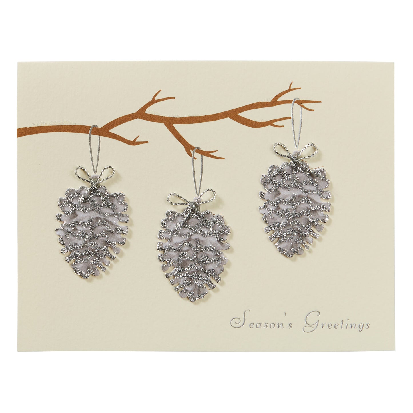 Card Branch With Pinecones Niquead