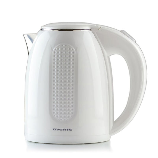 Ovente BPA-Free Cordless Electric Kettle with Auto Shut-Off, Double-Walled Stainless Steel, 1100W, 1.7L (KD64 Series)