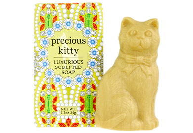 DECORATIVE SCULPTED KITTY SOAPS. 1.2oz
