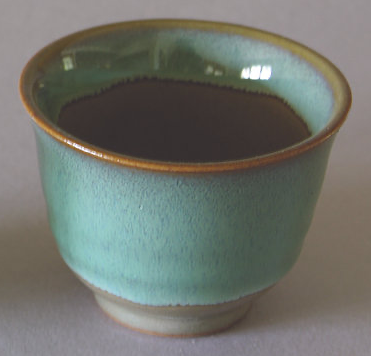 Light Green/Brown Tea Cup