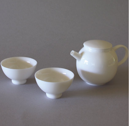 Petite Flat Lid Tea Pot & 2 Cups