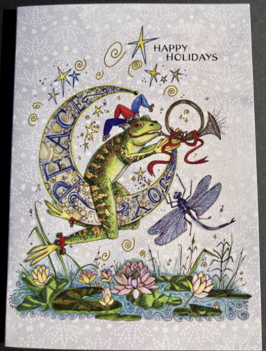 Card Happy Holidays Frog