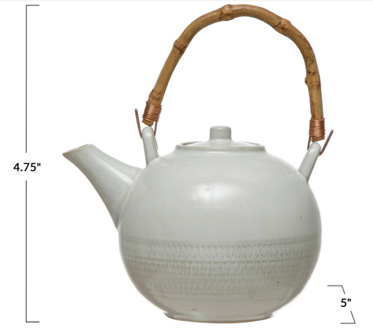 Teapot with Handle and Strainer