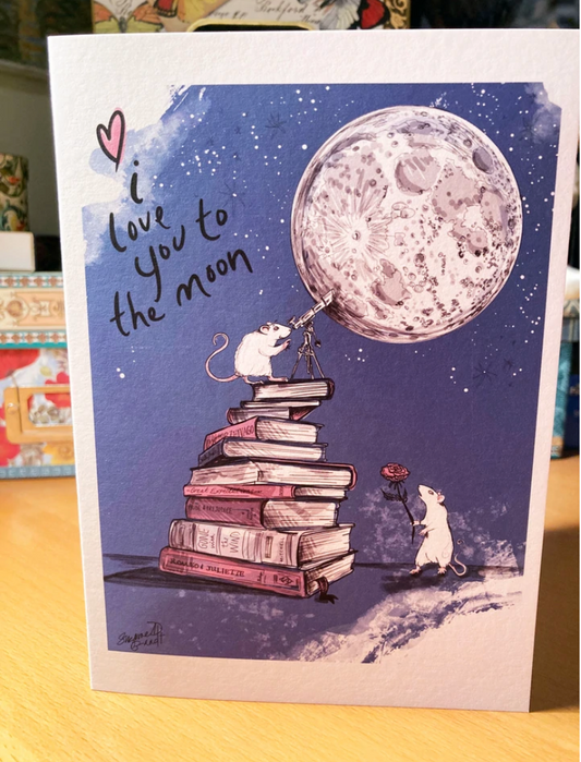 Mice & Moon Card Give a Fig Card